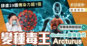 醫療專科-Omicron-新冠變種-Arcturus